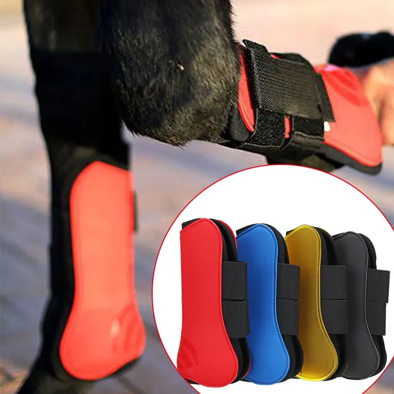 Защита Ноги Лошади 4 цвета защита домашних животных прочные сапоги для верховой