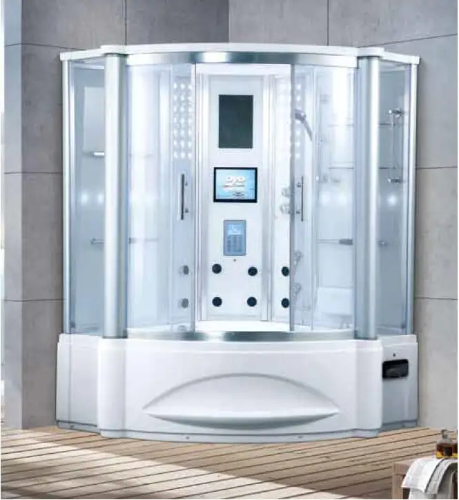 1500X1500X2200mm ванная комната настенный уголок Паровая душевая кабина ТВ