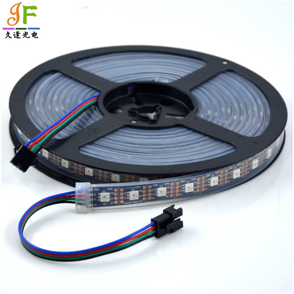 5 м SK9822 24 30 36 60 72 144 светодиодов/м 5050 RGB полноцветная адресная светодиодная