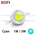 Светодиодный излучатель высокой мощности, голубой, ледяной, зеленый, с COB матрицей, для уличного прожектора сделай сам, 1 Вт, 3 Вт