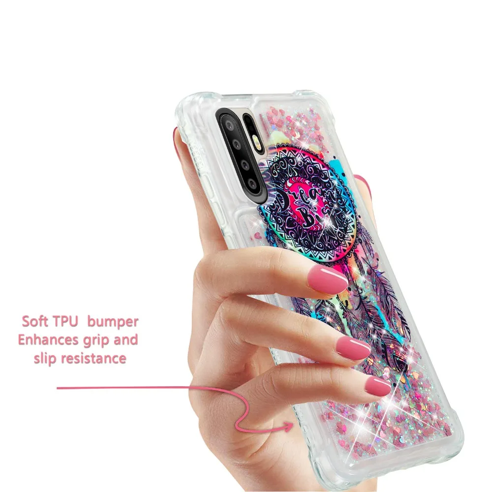 

Liquid Cover For huawaei P30 pro Case Fusion Sparkling Quicksand Glitter Shockproof Bumper Girls new For huawei P30 cases coque