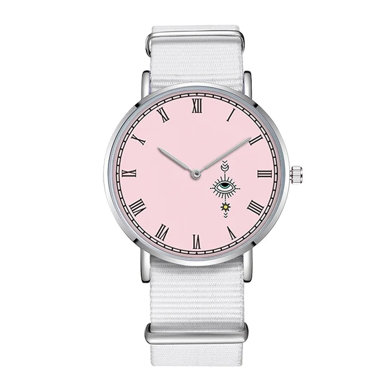 Розе Gezicht Horloge фантазии Ontwerp Voor Meisjes подарок нейлон группа Horloges Vrouw Relojes