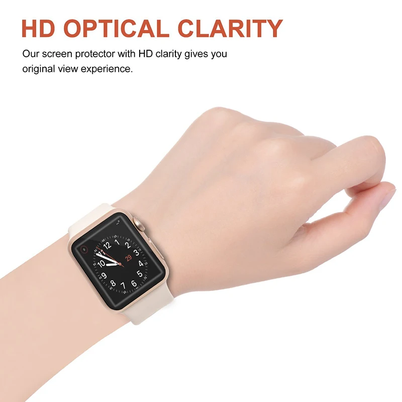 DOITOP Защитная стеклянная пленка для экрана Apple watch 38 мм 42 9H 3D изогнутая
