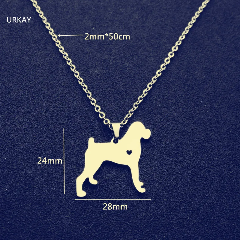 Gold-color Puppy Love Heart Necklace Pendant Stainless Steel Pet Jewelry DIY Pets Gift | Украшения и аксессуары