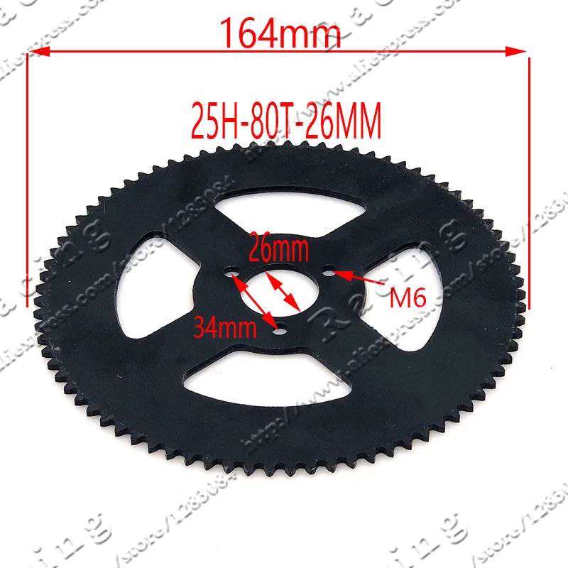 60 62 64 66 68 70 72 74 76 78 80 T зуб 25 х 26 мм задние звездочки мини Moto ATV Quad Dirt Pit Pocket велосипед измельчитель 47CC 49CC