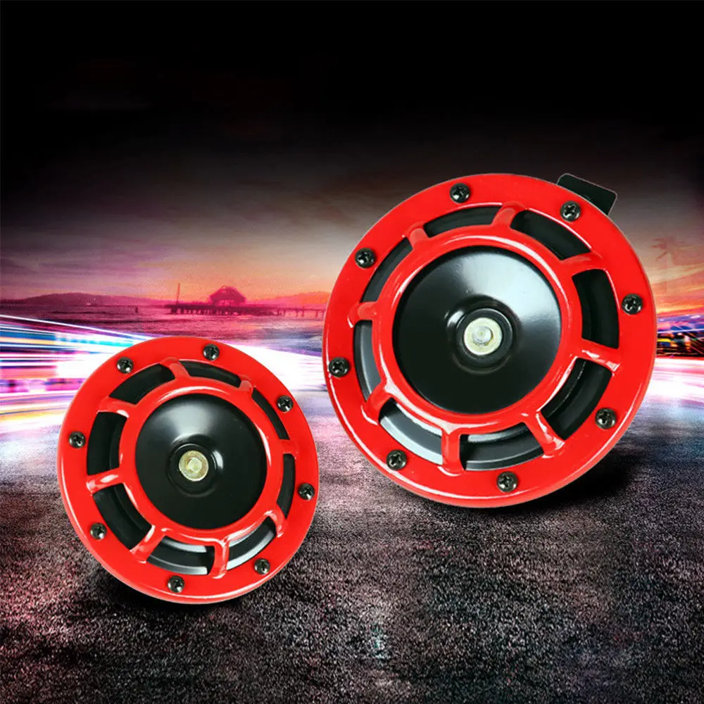 2 шт. красный громкий компактный электрический взрыв супер тон Hella рог для