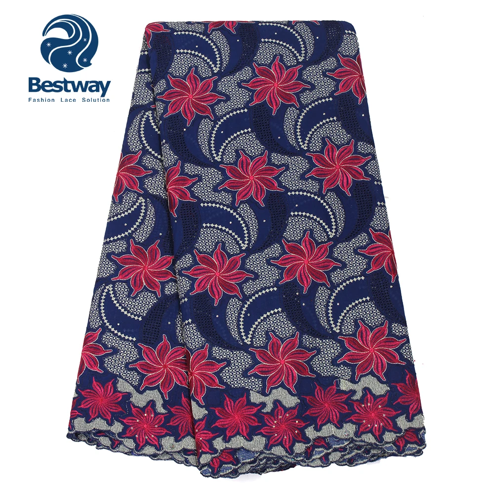 Bestway High Quality Swiss Voile Laces In Switzerland 100% Cotton African Dry Lace Fabric Nigerian Women/Man's | Дом и сад