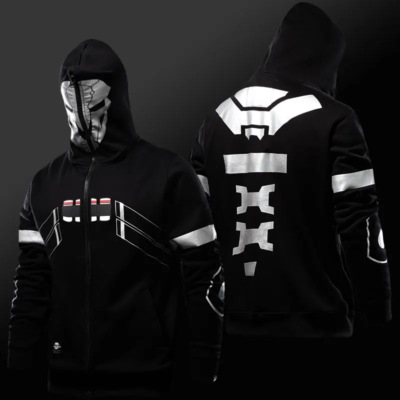 Reaper TEE7 игра OW хлопок толстовка жнец Ханзо Junkrat Hog power толстовки мужская повседневная одежда косплей костюм - Цвет: Reaper