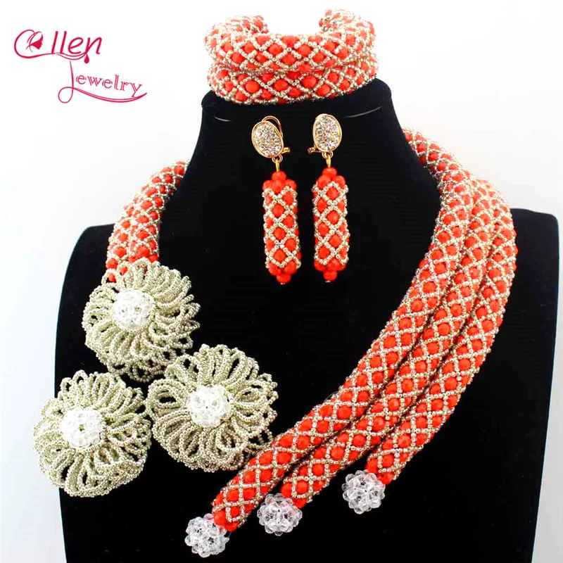 Роскошные синие африканские бусины ювелирные наборы из индии нигерийский цветок