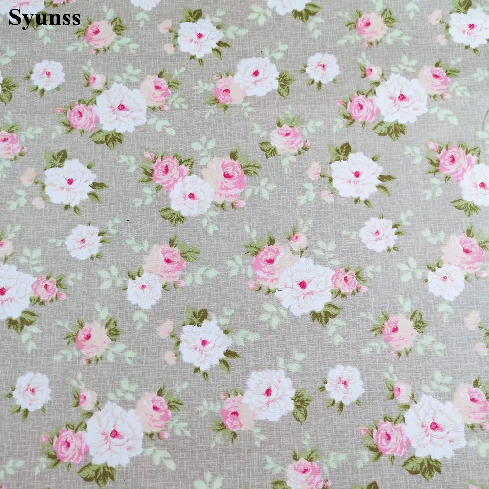 Syunss Diy Лоскутная Ткань для квилтинга детские кроватки подушки платье Шитье Tissus Синий Пион печатных саржа хлопчатобумажная ткань Tecido