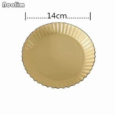 14cm Yellow NOOLIM японский стиль с волнистым краем эмаль десертное блюдо круглая ложка для торта блюдо закуска десертная тарелка посуда кухонные продукты - Цвет: 14cm Yellow