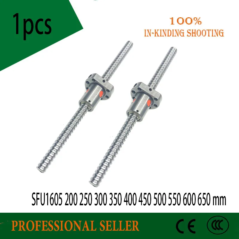 SFU1605 200 250 300 350 400 450 500 550 600 мм C7 шариковый винт с фланцем 650 одношариковая гайка BK/BF12