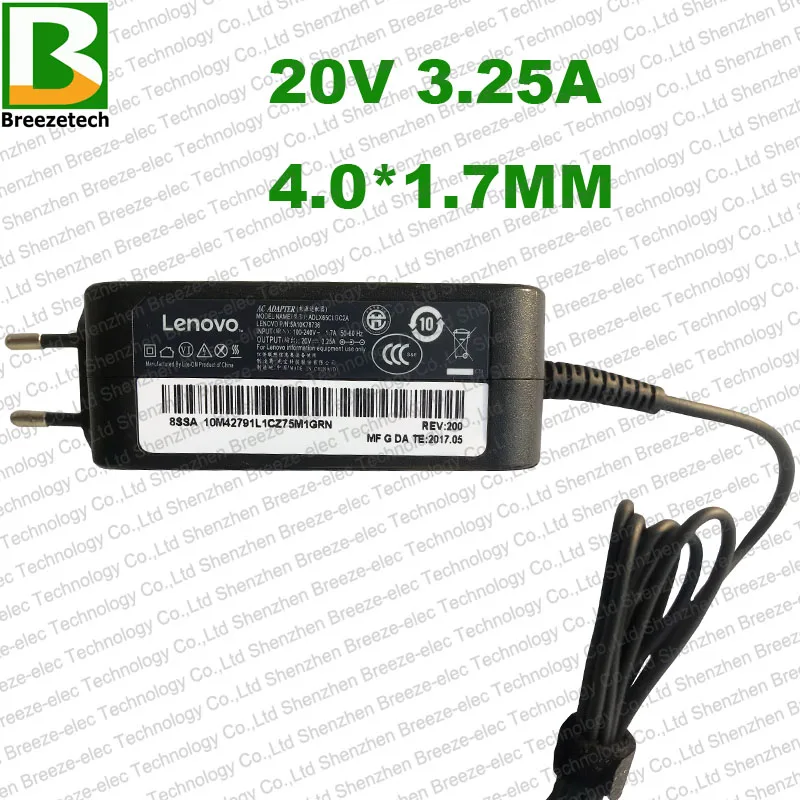 EU 20V 3.25A 65W 4 0*1 7mm AC адаптер для ноутбука Lenovo B50-10 IdeaPad 120s-14 100-14 100-15 Yoga 510-14 710-13 Air 12 13 15 |