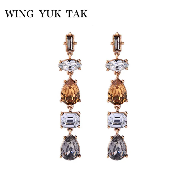 Крыло ЮК так винтажная Капля воды хрустальные серьги для женщин модные