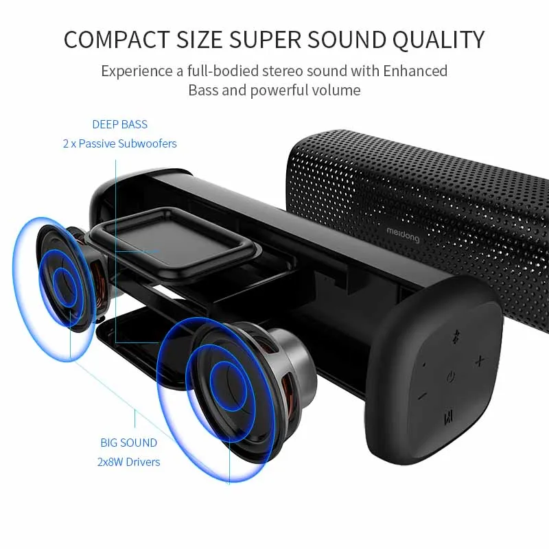 Meidong Bluetooth Колонка для компьютера беспроводной сабвуфер автомобиля мобильный