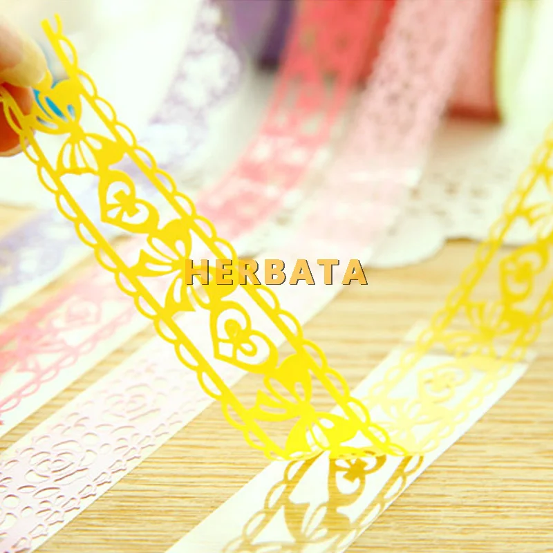 1 шт./лот DIY декоративная кружевная лента пластиковая Сладкая васи лента для фотоальбома Скрапбукинг маскирующая лента CL-2301