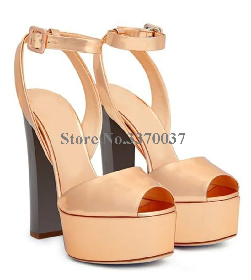 Women Charming Fashion Peep Toe Sequined High Platform Sandals Ankle Strap Super High Heel Sandals Wedding Shoes Club Shoes