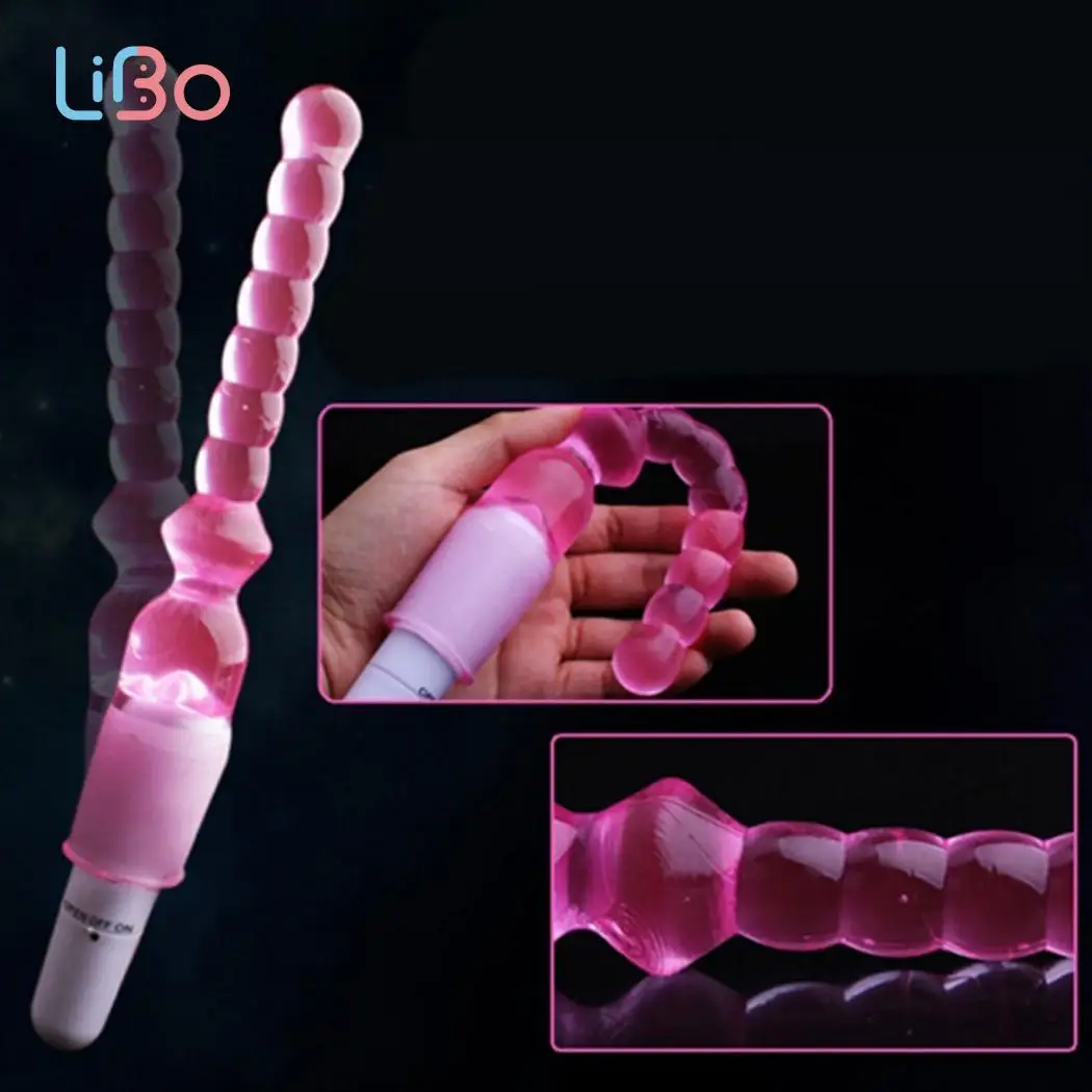 LI BO Jelly Vibrator Anal Plug Sex Toys Stick Powerful Beads Butt Plugs Vibrating for Men Adult |