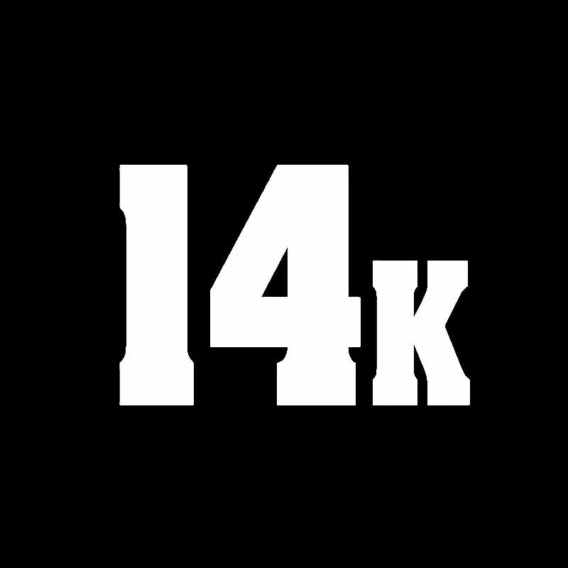 YJZT 15 см * 10 1 Модный смешной номер 14K виниловый автомобильный Стайлинг украшение