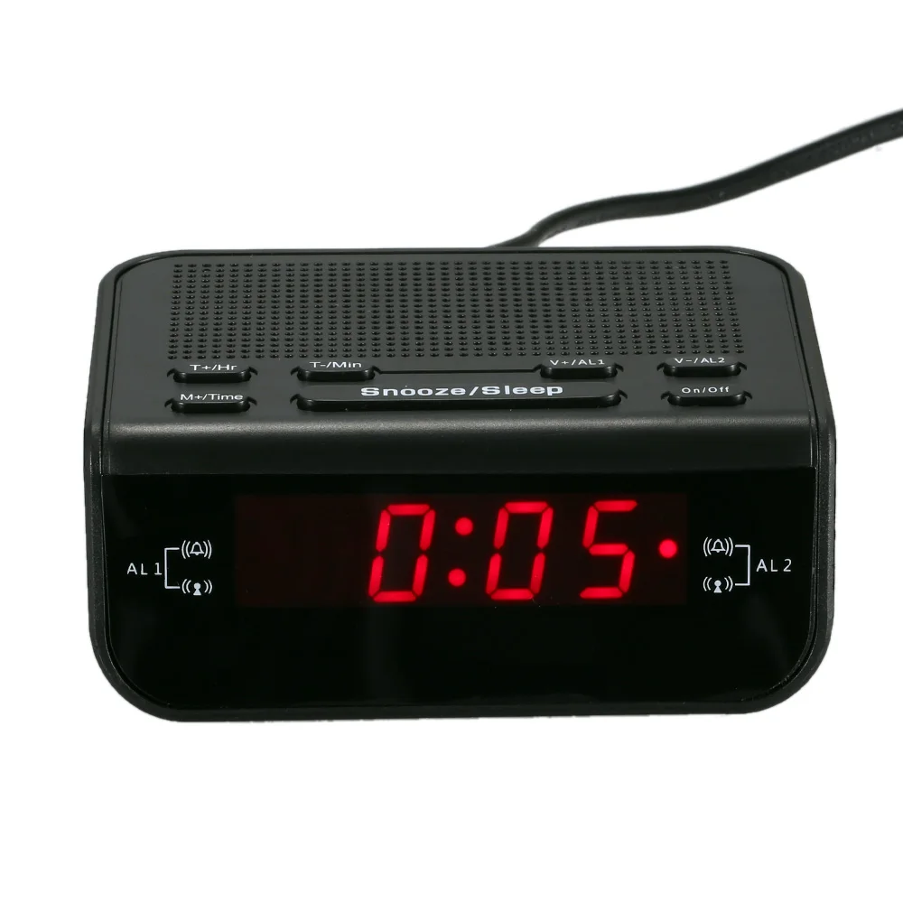 LED фантастический Fm радио цифровой будильник с таймером сна Snooze Fuction компактный