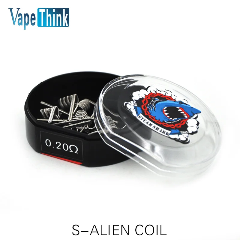Vapethink SteamShark катушка S-alien 0 2 Ом vape нагревательная проволока 10 шт. в упаковке (32GA(S)+ 2*1