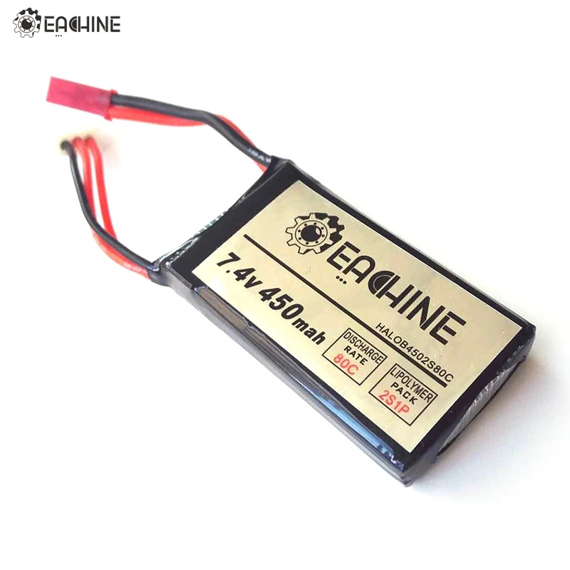 Высокое качество Eachine Для Aurora 90 100 Мини FPV Racer запасная часть 2S 7 4 V 450mAh 80C Lipo батарея
