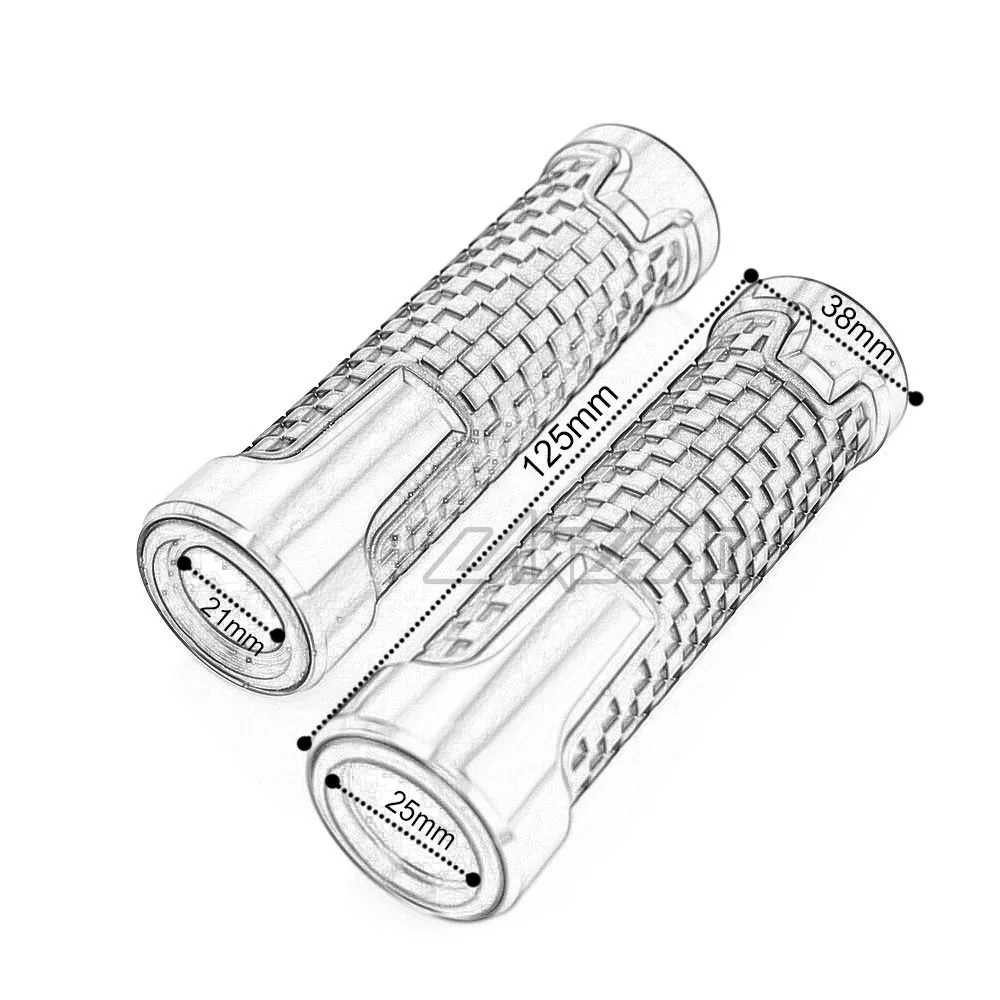 

Motorcycle 7/8" 22mm Hand Grips CNC Aluminum Rubber Gel Grip Motorbike Accessories for YAMAHA NMAX155 2017 2018 Red Green Black