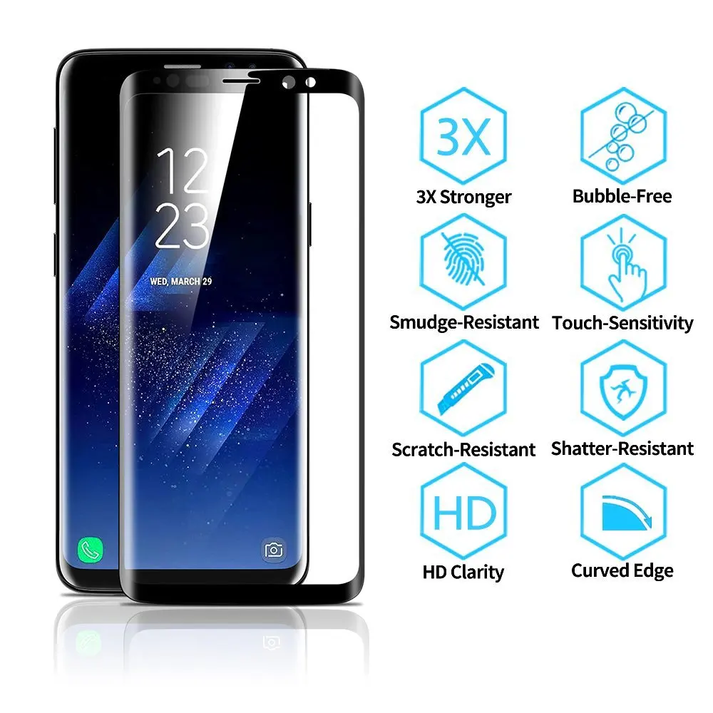 3D изогнутое закаленное стекло для Samsung Galaxy S9 Plus s9plus Защита экрана S 9 + стеклянная