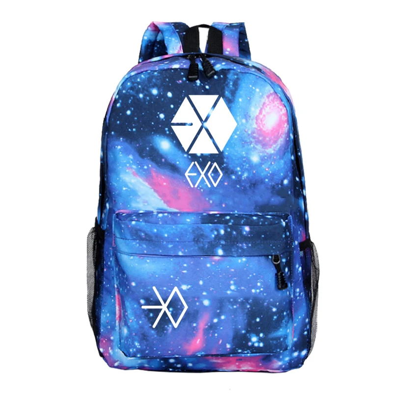 EXO рюкзак для мужчин и женщин модный школьный с новым рисунком мальчиков девочек