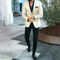 formal ivory business costume homme coat pant terno masculino slim fit men wedding suits blazers custom groom tuxedos 2piece
