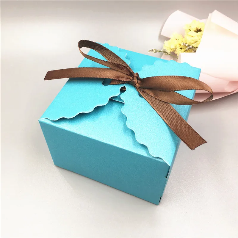 blue 12 шт./лот цветная бумажная Подарочная коробка для детского душа, коробка для конфет, бумажная упаковка для свадьбы/ювелирных изделий \ шоколада \ Праздничная упаковка, коробки - Цвет: blue