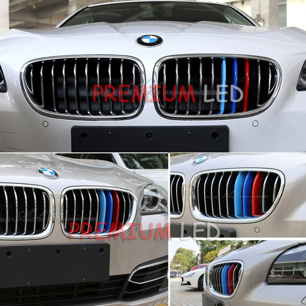 3 шт. точно подходит M Colored решетка вставки планки для BMW F10 F11 5 серии 2014 528i 535i 550i M5