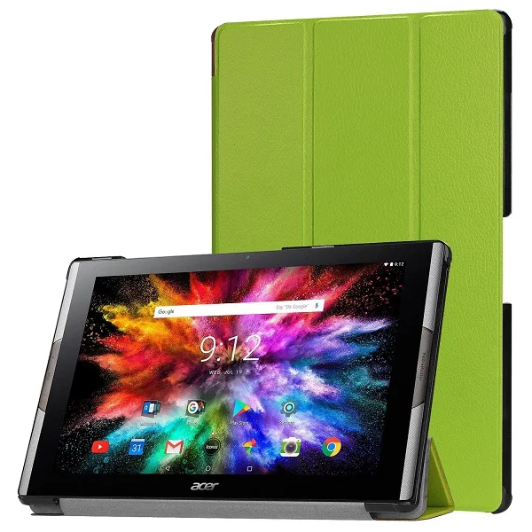 Для acer Iconia Tab 10 A3-A50 One 10 A3-A50 10,1 дюймов планшет ультра тонкий магнитный 3 раза стенд из искусственной кожи защитный чехол - Цвет: Acer A3A50 KST GN