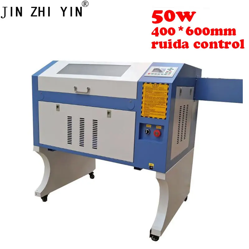 

JINZHIYIN 4060 лазерная гравировка 600*400 мм Co2 Лазерная режущая машина RUIDA специфическая для фанеры/акрила/дерева/кожи 50 Вт лазер