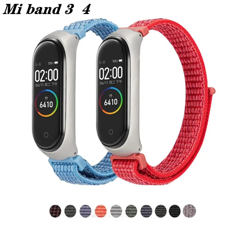 Сменный нейлоновый браслет для Xiaomi Mi band 3 спортивный дышащий ремешок Miband 4 умные