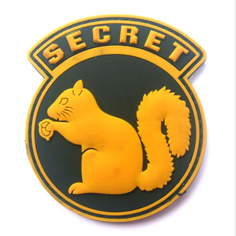 3D Униформа черный логотип Top Secret белка ПВХ Резиновый значок тактический рюкзак жакет нарукавная повязка военные значки - Цвет: yellow