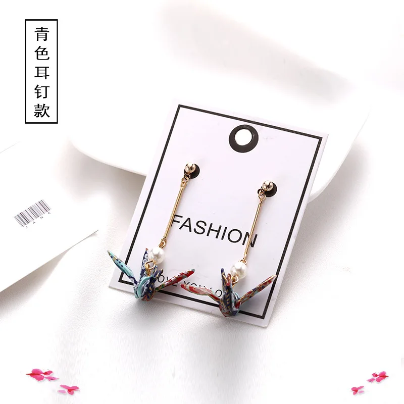Stud Earrings -Green DoreenBeads модные Zephyr серьги гвоздики Красный Романтический кран кулон трендовые ювелирные изделия для женщин аксессуары подарок талисманы, 1 пара - Окраска металла: Stud Earrings -Green