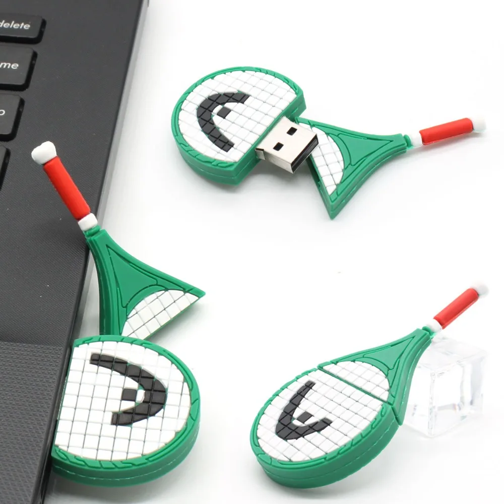 Креативные USB флеш-накопители 8 Гб Футбол регбист Теннисная ракетка Флешка 32 Гб персонализированные 4 Гб 16 Гб карта памяти U диск