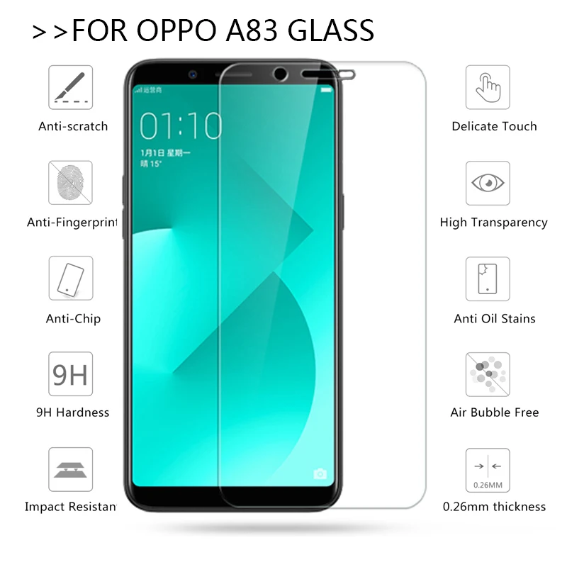 2.5D Закаленное стекло пленка для OPPO A83 защита экрана 9H Защитное телефона wangcangli A3s A3