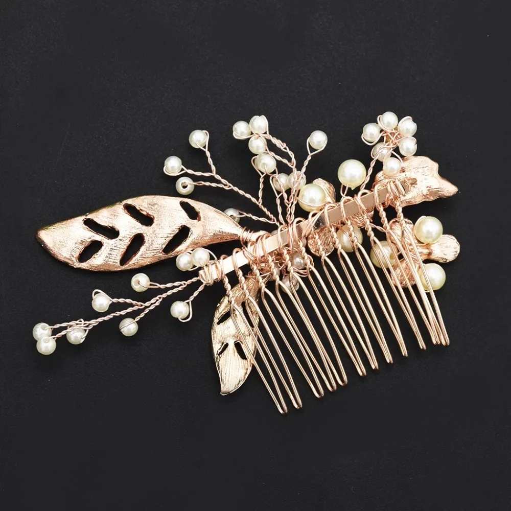 Роскошные гребни для волос с жемчужинами и кристаллами головной убор выпускного