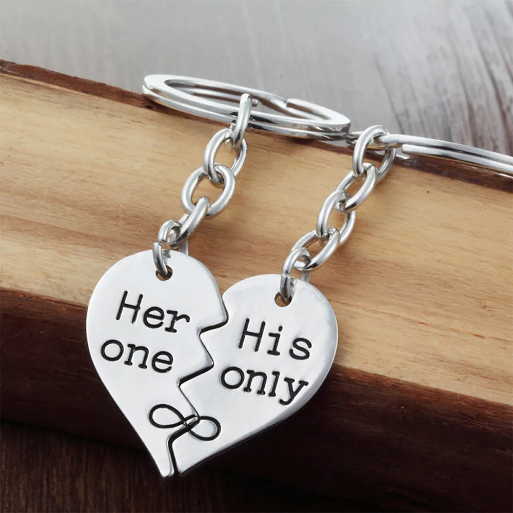 Брелок для ключей влюбленных пар украшение с кольцом-цепочкой подарок на день