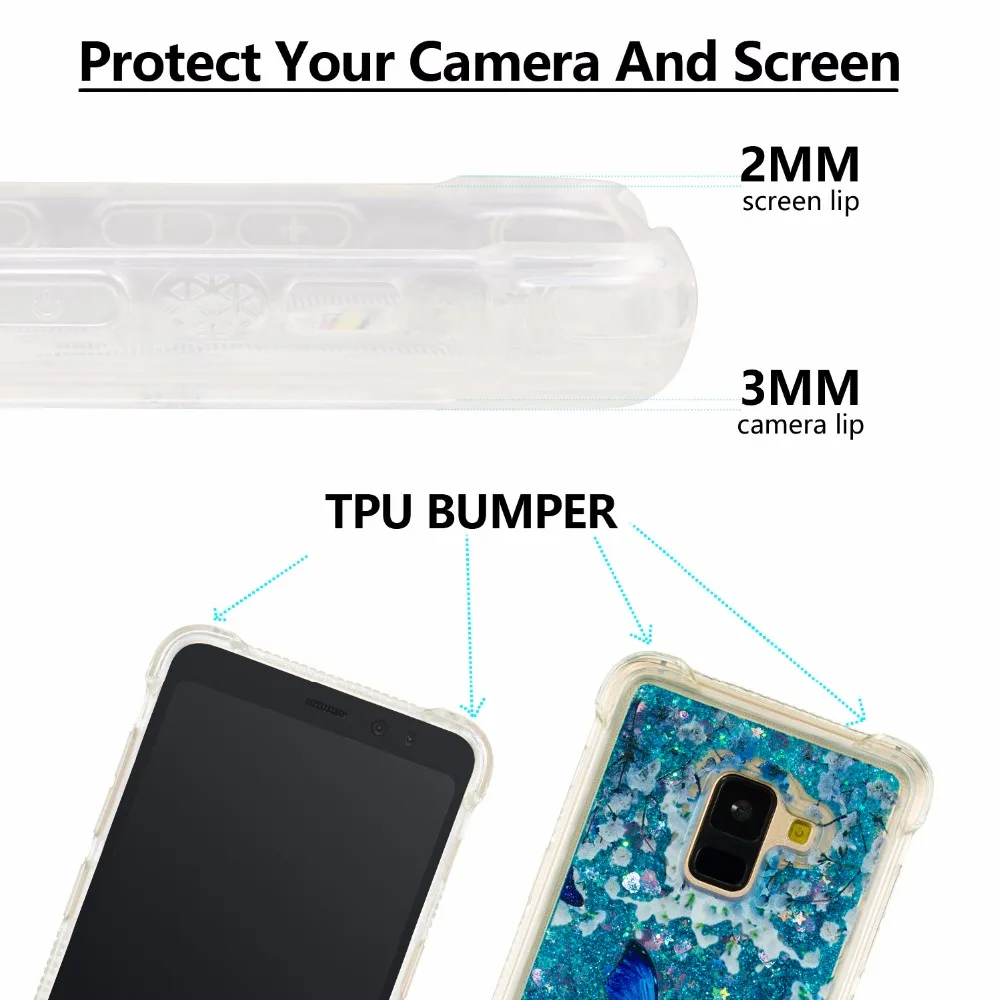 SM-A530F Shiny Case For Samsung Galaxy A8 2018 Silicone Cover Plus phone case for samsung A82018 SM-A530X box |