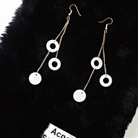 new fashion creative cute shell earrings natural stone long chain tassle earrings original women jewelry girl gift
