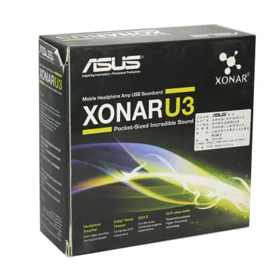 Оригинальные новые звуковые карты ASUS Xonar U3 (XONAR_U3/UAD/B/A)|sound card|asus sound cardcard |