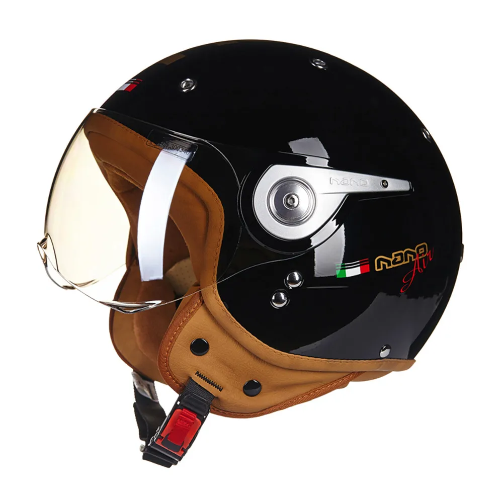 BEON moto rcycle скутер шлем 3/4 с открытым лицом винтажный 11040 Casque Casco cicleta Capacete унисекс