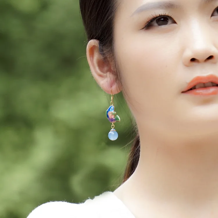 Винтажная Этническая бижутерия серьги подвески Модные Винтажные рыбки|dangle