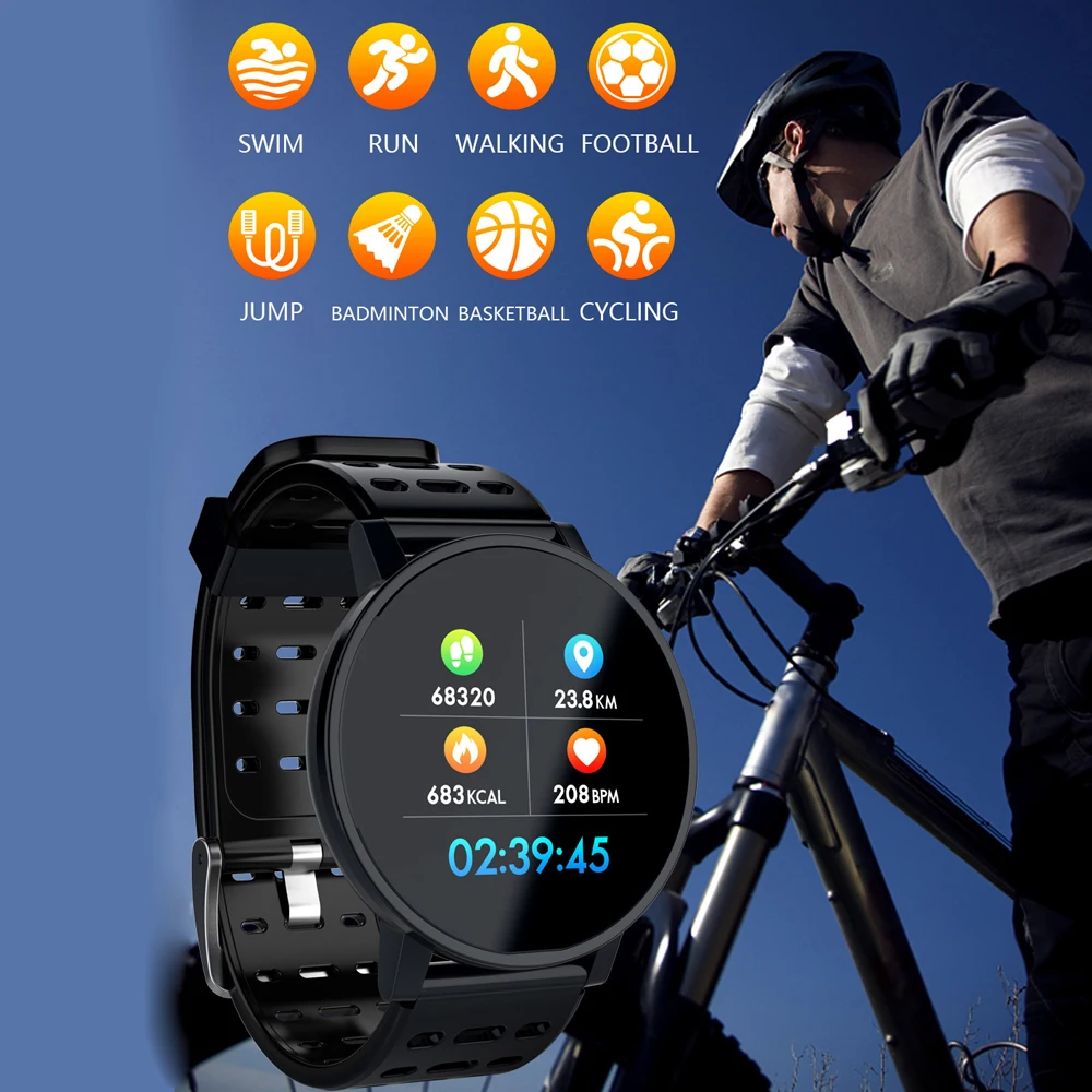 T3 Смарт-часы водонепроницаемые фитнес-трекер HR кровяное давление кислорода