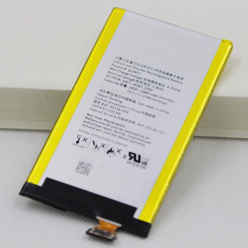 ISUNOO 20 шт./лот батарея для телефона BAT-50136-003 BlackBerry Z30 2800 мАч внутренняя замена