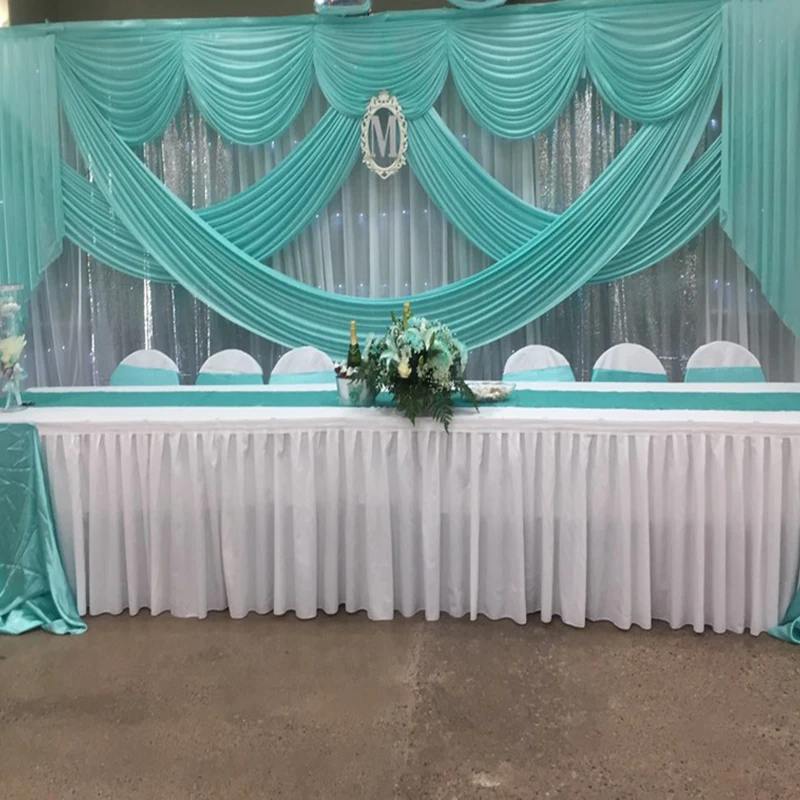 Элегантный дешевый свадебный фон Золотая ледяная шелковая ткань занавеска