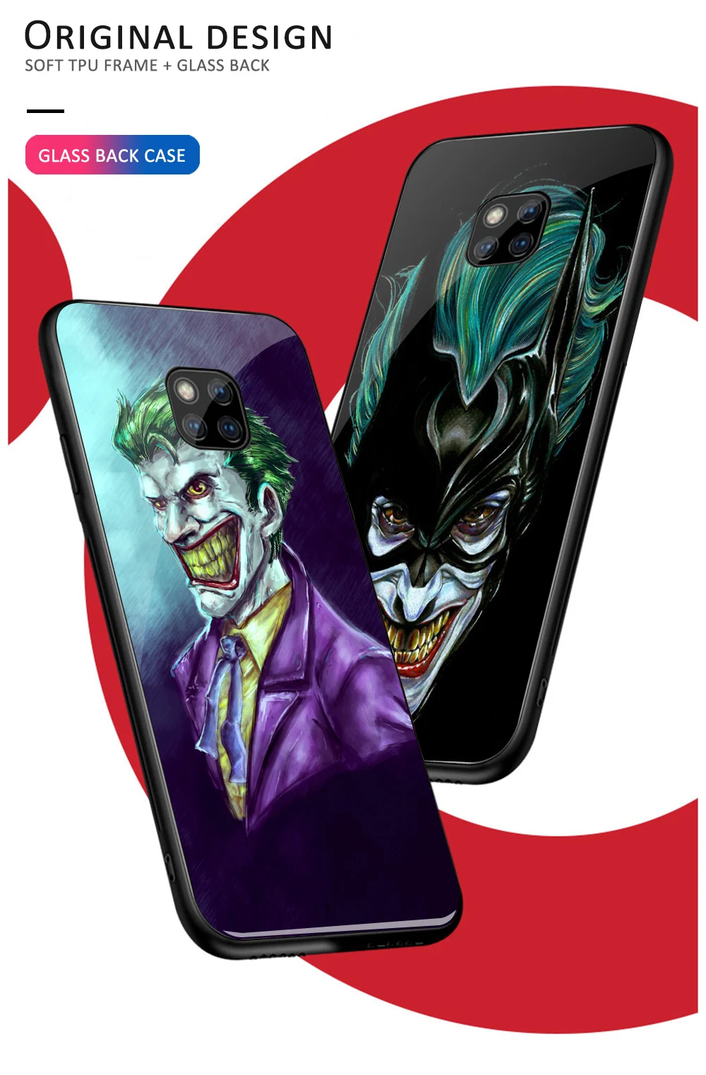 Case for Huawei honor play Glass back honor 10 lite the joker case for Huawei honor 8x max 9 10 20 20i v9 v10 v20 play note 10